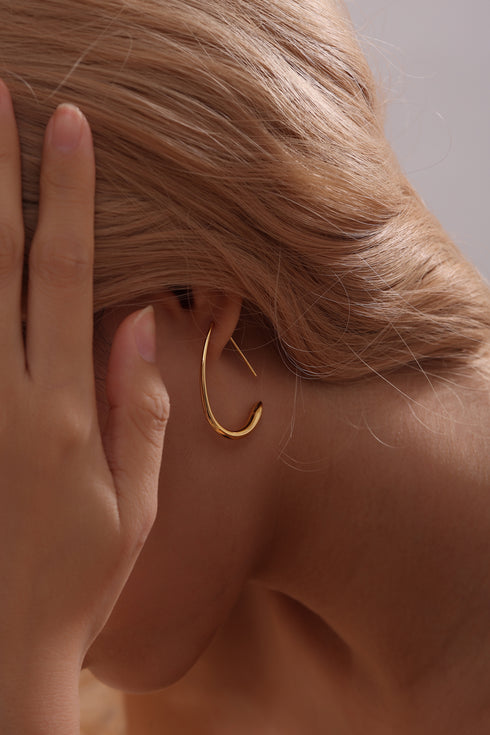 Waterdrop Shape Hoop Earrings - Zafari Studio Jewelry