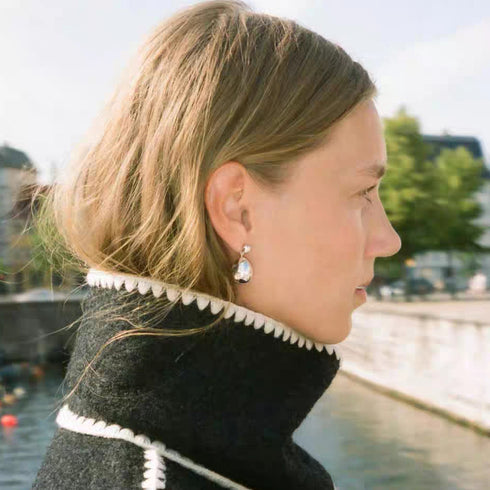 Bold Waterdrop Gold Earrings - Zafari Studio Jewelry