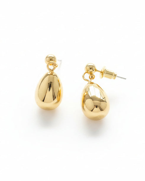 Bold Waterdrop Gold Earrings - Zafari Studio Jewelry