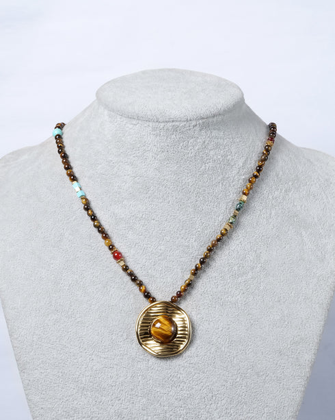 Tiger's Eye Beaded Necklace