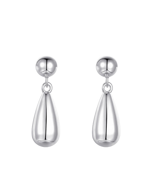 Teardrop Dangle Earrings Sterling Silver