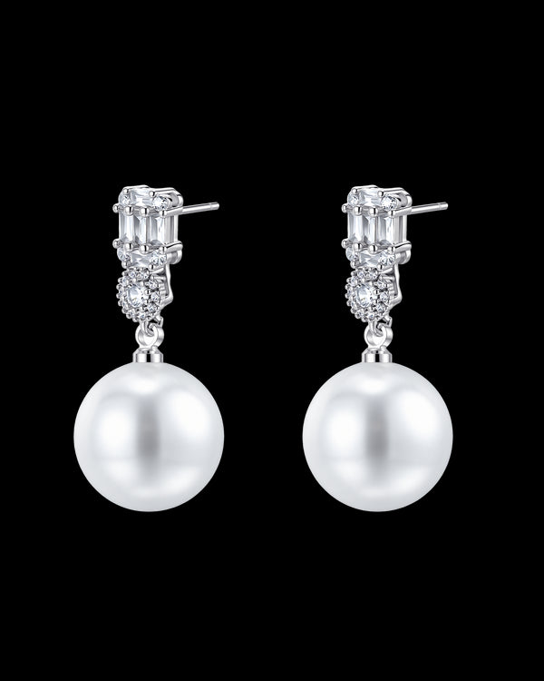 Swarovski Pearl & Zirconia Drop Earrings