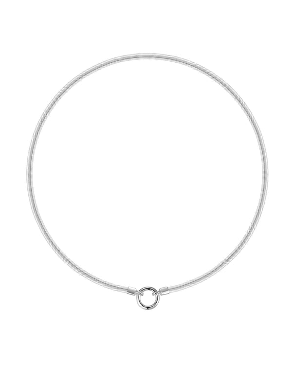 Circular Choker Necklace Sterling Silver
