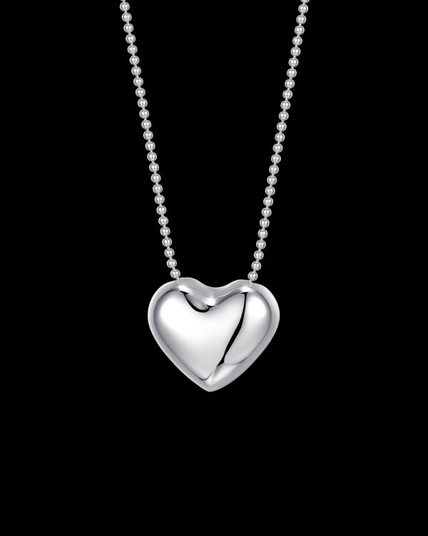 Heart Pendant Necklace Sterling Silver