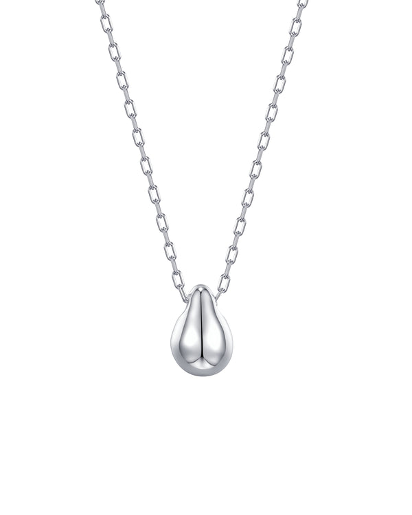 Mini Teardrop Pendant Necklace Sterling Silver