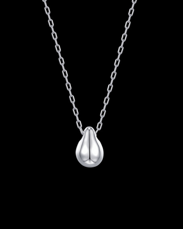 Mini Teardrop Pendant Necklace Sterling Silver