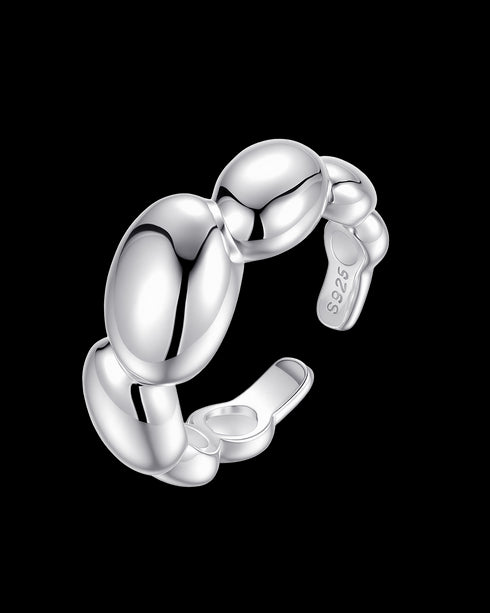 Bubble Open Ring Sterling Silver