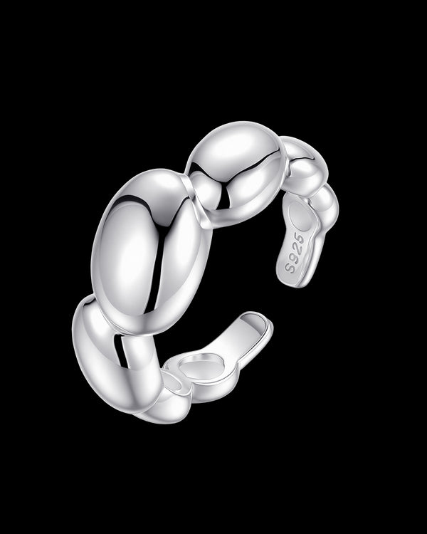 Bubble Open Ring Sterling Silver