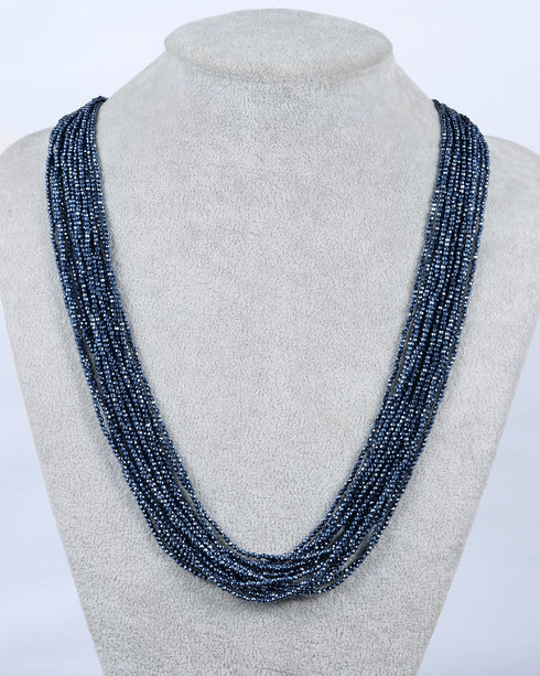 Blue Crystal Layered Necklace