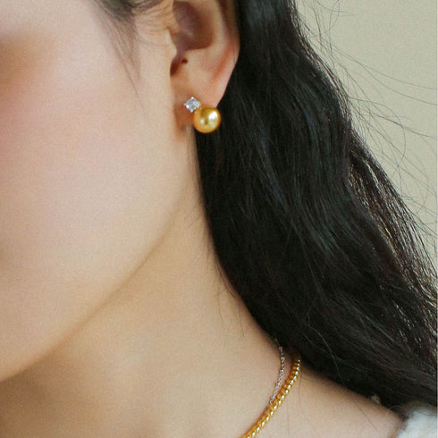 Swarovsk Pearl Zirconia Stone Earrings - Zafari Studio Jewelry