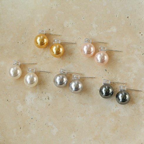 Swarovsk Pearl Zirconia Stone Earrings - Zafari Studio Jewelry
