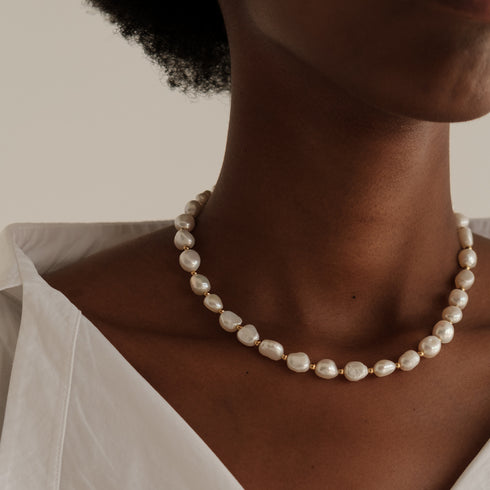 ELISA Pearl Matching Necklace, Bracelet & Earrings (Purchase Individually) - Zafari Studio Jewelry