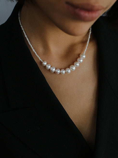 French Minimalist Pearl Necklace (Two Variants) - Zafari Studio Jewelry