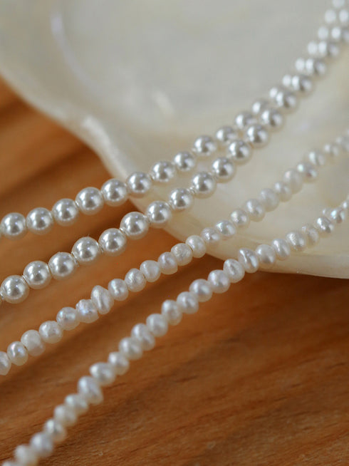 French Minimalist Pearl Necklace (Two Variants) - Zafari Studio Jewelry