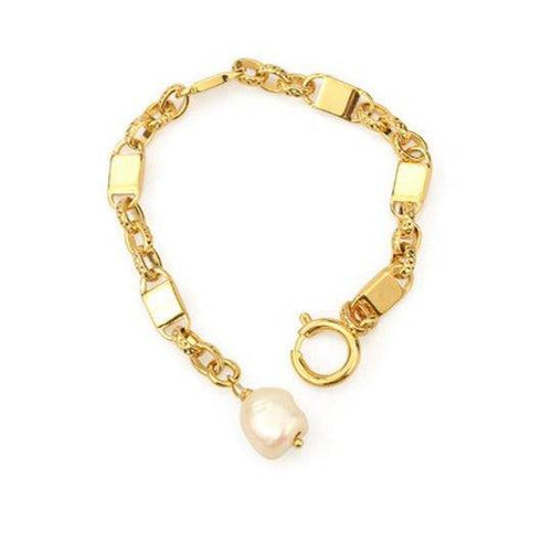 Modern Baroque Pearl Chain Bracelet - Zafari Studio Jewelry