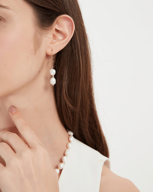 ELISA Pearl Matching Necklace, Bracelet & Earrings (Purchase Individually) - Zafari Studio Jewelry