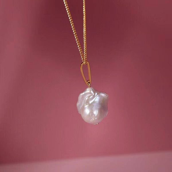 Single Drop Luxury Baroque Pearl Necklace - Zafari Studio Jewelry
