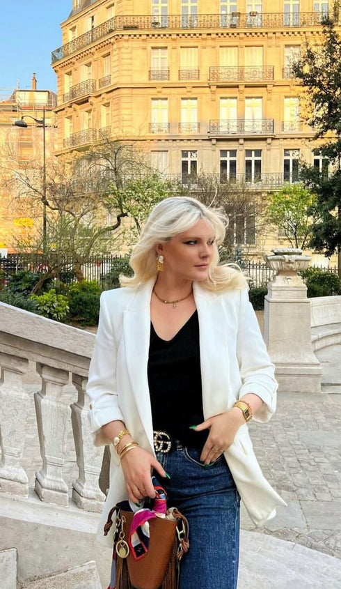 Baroque Pearl Long Tassel Watch Chain Earrings - Zafari Studio Jewelry