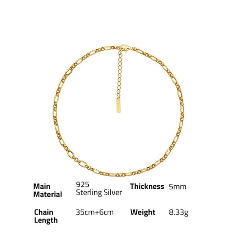 Minimalist Figaro Chain Ckoker - Zafari Studio Jewelry