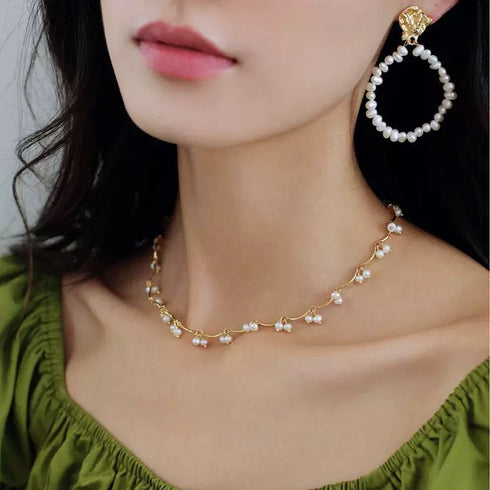 Cherry Pearls Necklace and Bracelet (Purchase Individually) - Zafari Studio Jewelry