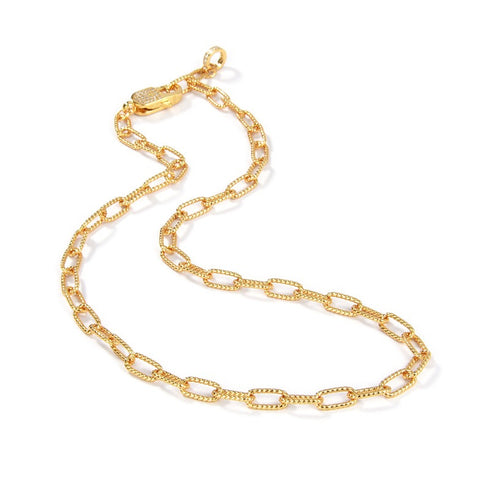CZ Twisted Gold Chain Necklace and Bracelet (Purchase Individually) - Zafari Studio Jewelry