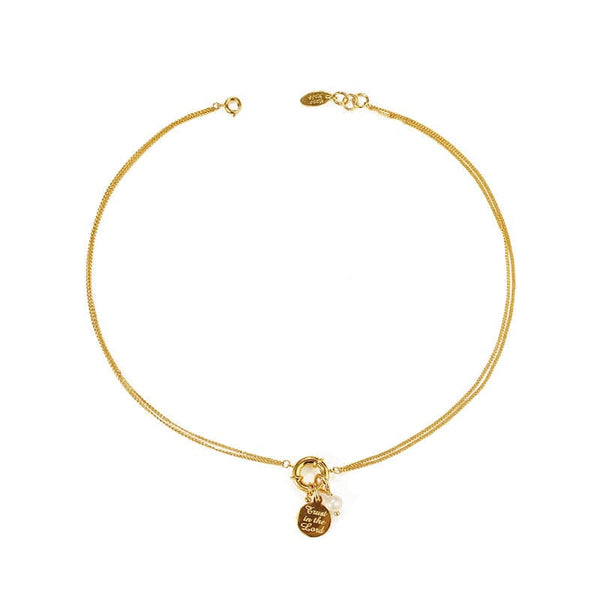 TRUST Coin Pearl Pendant - Zafari Studio Jewelry