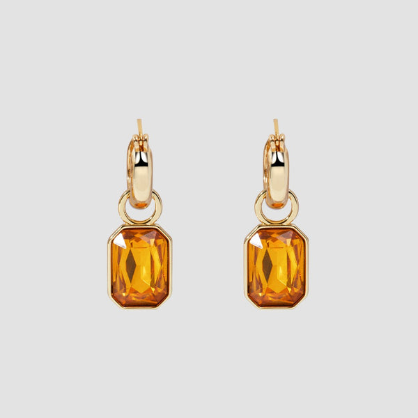 Cube Crystals Hoops Earrings - Zafari Studio Jewelry