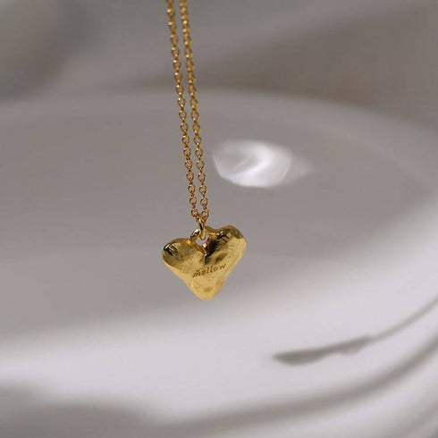 Gold Heart Pendant Necklace - Zafari Studio Jewelry