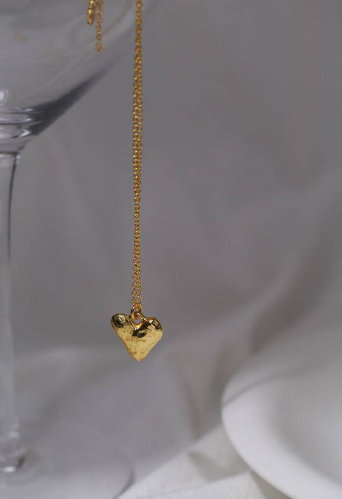 Gold Heart Pendant Necklace - Zafari Studio Jewelry