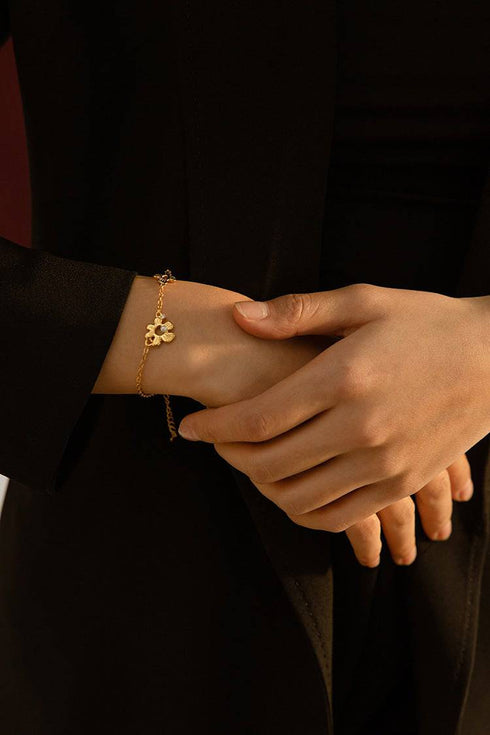 Vintage Daisy Flower Necklace Bracelet Earrings Gold Vermeil (Purchase Individually) - Zafari Studio Jewelry