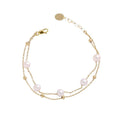 Layered Freshwater Pearl Bracelet 14K Yellow Gold - Zafari Studio Jewelry