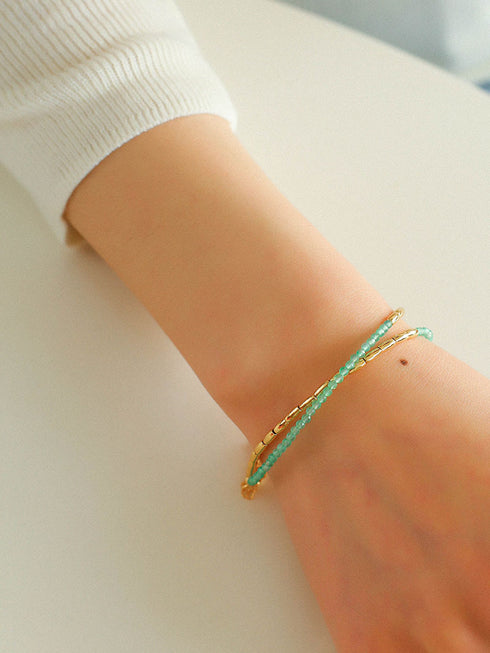 Mini Color Gemstones Beaded Bracelet - Zafari Studio Jewelry