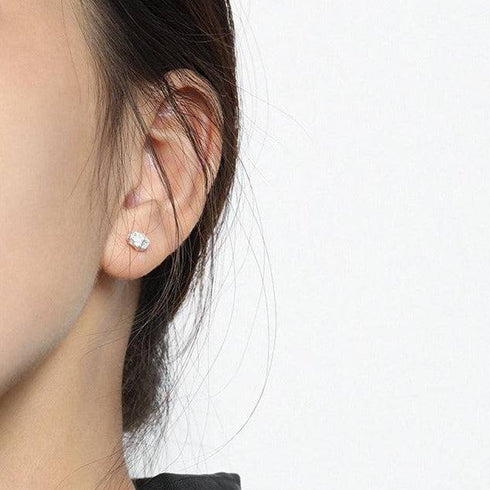 Broken ball stud earrings Sterling Silver Gold Vermeil - Zafari Studio Jewelry