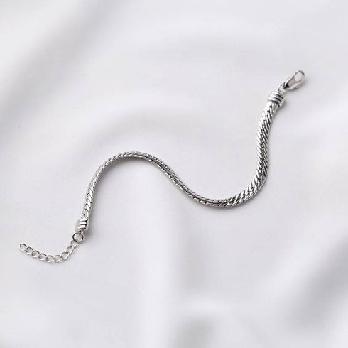 Modern Design Flat Snake Chain Bracelet and Necklace (Purchase Individually) - Zafari Studio Jewelry