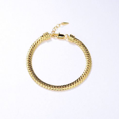 Modern Design Flat Snake Chain Bracelet and Necklace (Purchase Individually) - Zafari Studio Jewelry