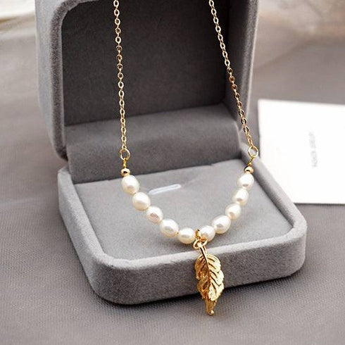Gold Coin Pearls Pendant Necklace - Zafari Studio Jewelry