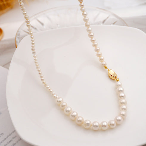 Emily Gradual Pearl Necklace - Zafari Studio Jewelry