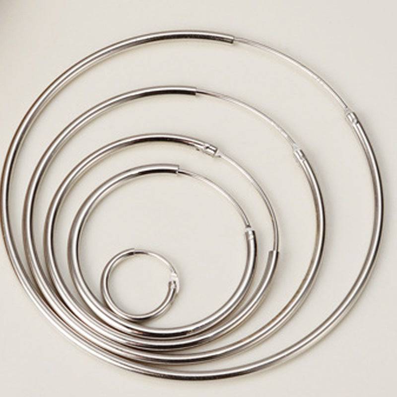 Classic Hoop Earrings Sterling Silver All Sizes - Zafari Studio Jewelry