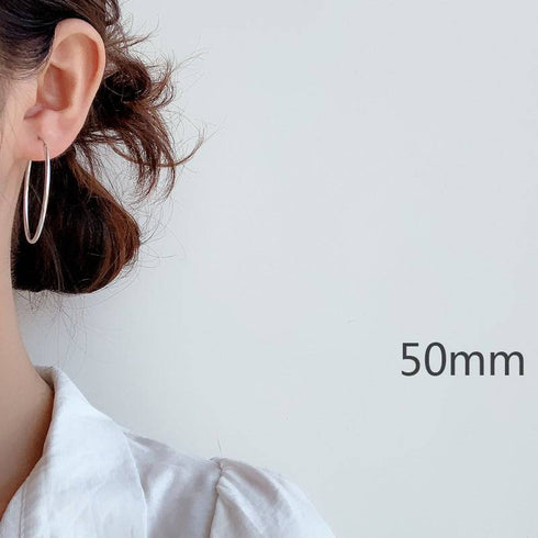 Classic Hoop Earrings Sterling Silver All Sizes - Zafari Studio Jewelry