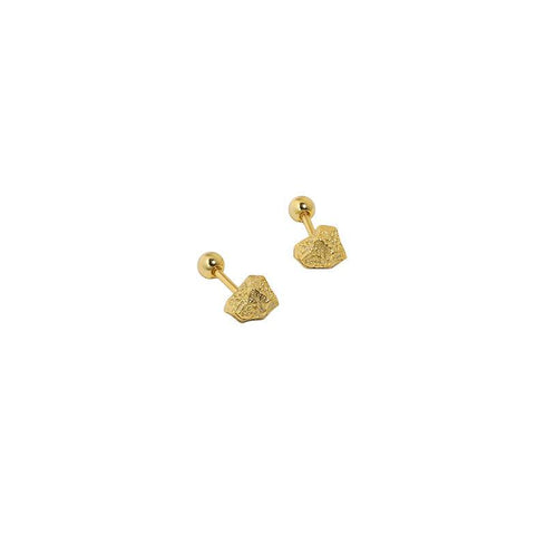 Broken ball stud earrings Sterling Silver Gold Vermeil - Zafari Studio Jewelry