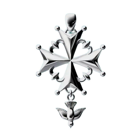 Huguenot Cross Pendant Sterling Silver - Zafari Studio Jewelry