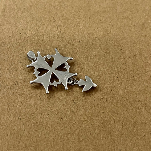 Huguenot Cross Pendant Sterling Silver - Zafari Studio Jewelry