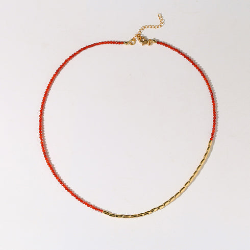 Mini Gemstones Beaded Necklace - Zafari Studio Jewelry