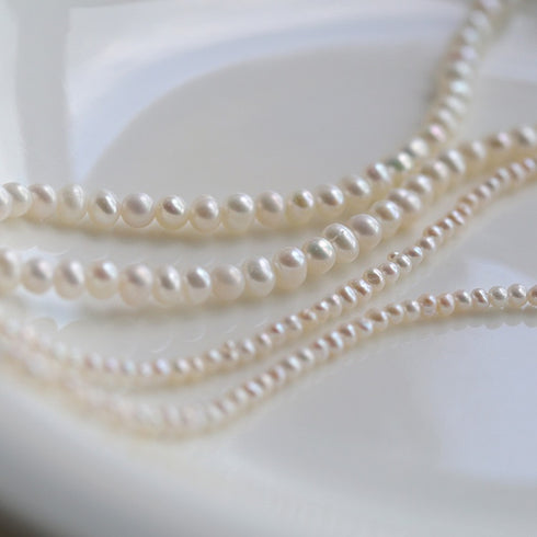 Gold Beaded Pearl Necklace - Zafari Studio Jewelry