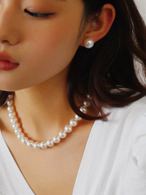 High Quality Crystal Pearl Choker Necklace - Zafari Studio Jewelry