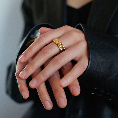 Watch Chain Gold Fashion Ring - Zafari Studio Jewelry