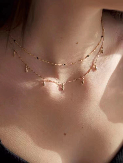 Teardrop Pendant Neckace Gold Vermeil - Zafari Studio Jewelry