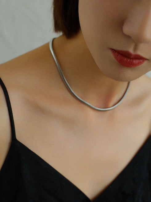 Popular Design Flat 18K Gold Plated Snake Chain Necklace - Zafari Studio Jewelry