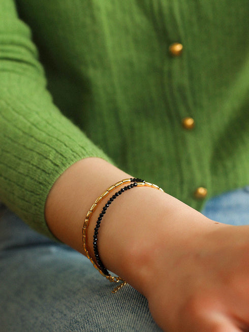 Mini Color Gemstones Beaded Bracelet - Zafari Studio Jewelry