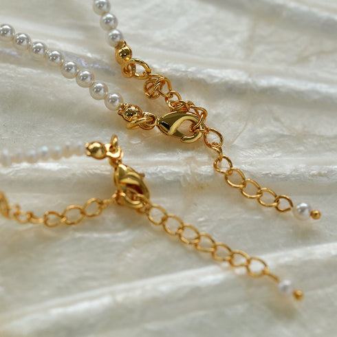 French Minimalist Pearl Necklace (Two Variants) - Zafari Studio Jewelry